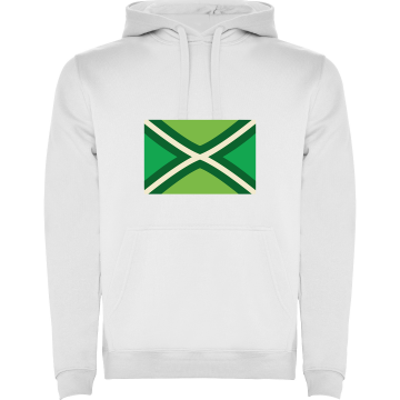 1067 hoodie wit met vlag