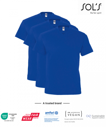 L151 3 x kobalt blauw