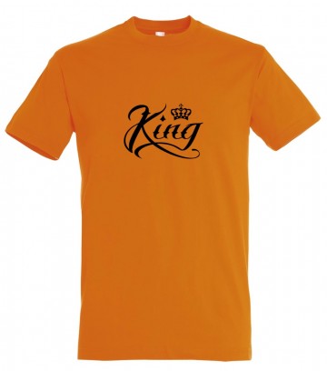 Oranje t shirt king zwart
