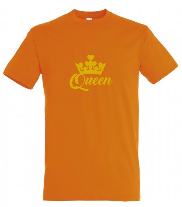 Oranje t shirt queen goud