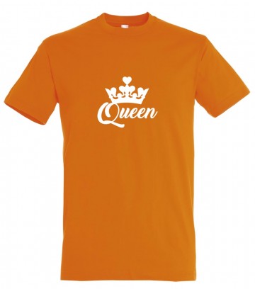 Oranje t shirt queen wit