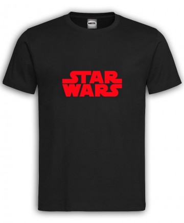 T shirt zwart star wars rood